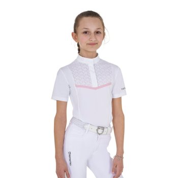 Triko závodní dívčí Equestro SS Buttons