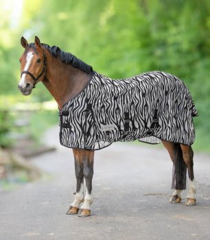 Deka Waldhausen síťová Zebra s laclem a očky na krk