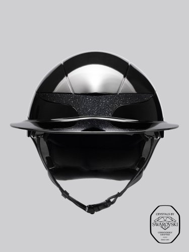 Přilba Equiline Xanto Swarovski Badge sun kšilt glossy