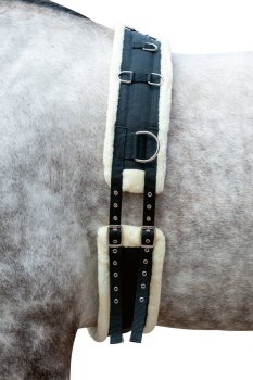 Lonžovací obřišník HKM Comfort Teddy černá/přírodní