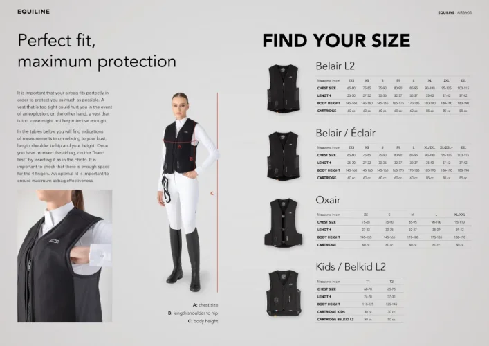 Bezpečnostní vesta Equiline Airbag Belair L2