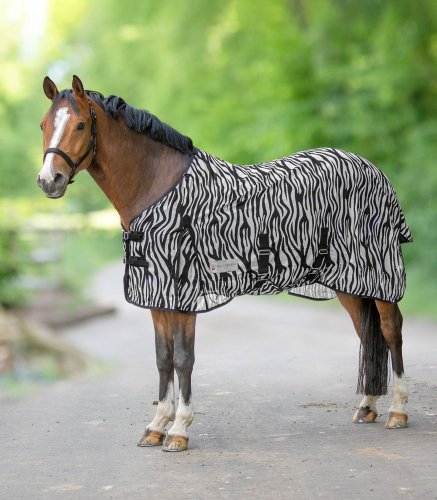 Deka Waldhausen síťová Zebra s laclem a očky na krk