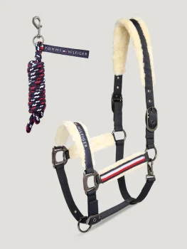 Ohlávka + vodítko Tommy Hilfiger Faux s beránkem