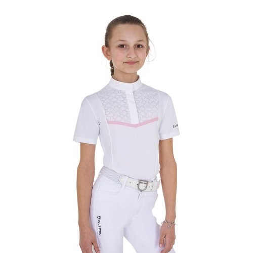 Triko závodní dívčí Equestro SS Buttons